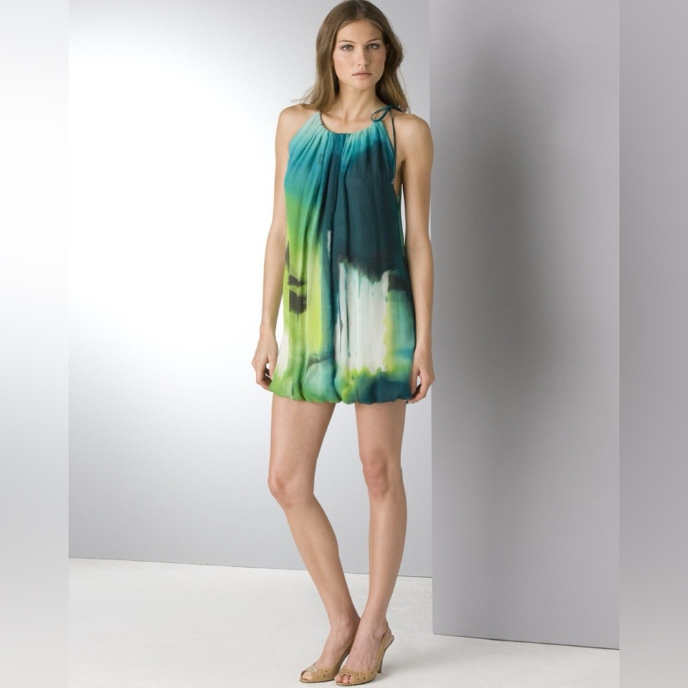 BCBGMaxazria Silk Watercolor Dress Size:S